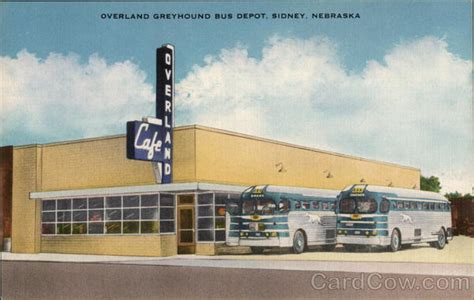 Greyhound Bus Depot Sidney Ne Postcard