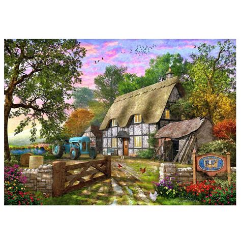 Holdson 1000 Piece Puzzle Old Cottage Farm Toy At Mighty Ape Nz