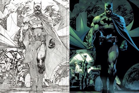 Two Different Images Of Batman In Black And White