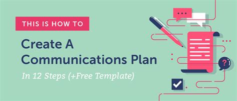 Communications Plan Template How To Create Yours In 12 Steps