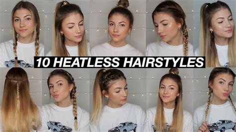 10 Easy Back To School Heatless Hairstyles Youtube