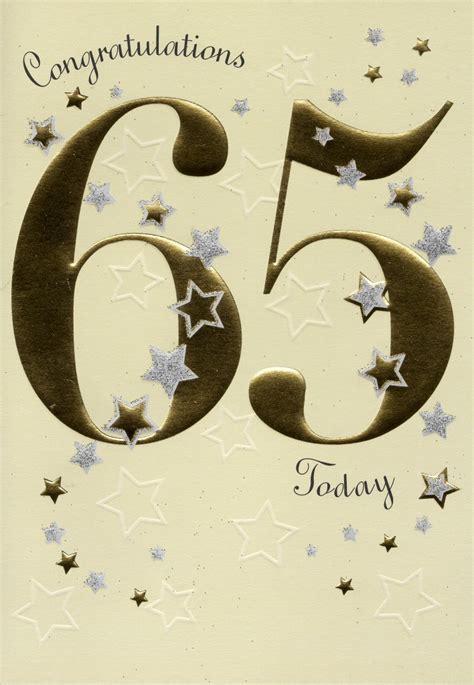 Happy 65th Birthday Greeting Card Lovely Greetings Cards Nice Verse Ebay