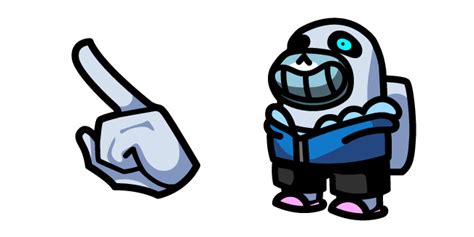 Among Us White Character In Sans Outfit Cursor Custom Cursor