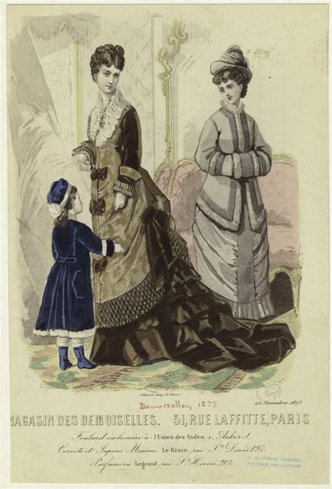 Magasin Des Demoiselles 51 Rue Laffette Paris 25 Novembre 1875 Victorian Era Fashion