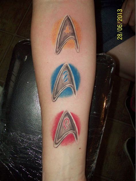 Maybe you would like to learn more about one of these? Colorful Star Trek Tattoo By Dannewsome | Star trek tattoo ...