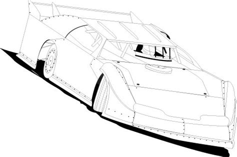 Dirt Late Model Coloring Page Coloring Pages