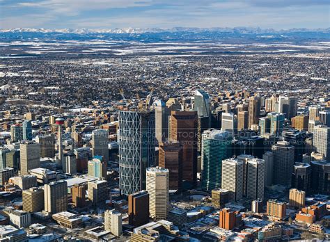 Aerial Photo Calgary Skyline