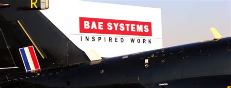 A Bae Systems Logo Sits On The Bae Systems Plc Exhibition Stand On The