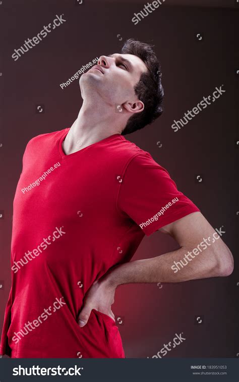 Young Man Suffering Lower Back Pain Stock Photo 183951053 Shutterstock