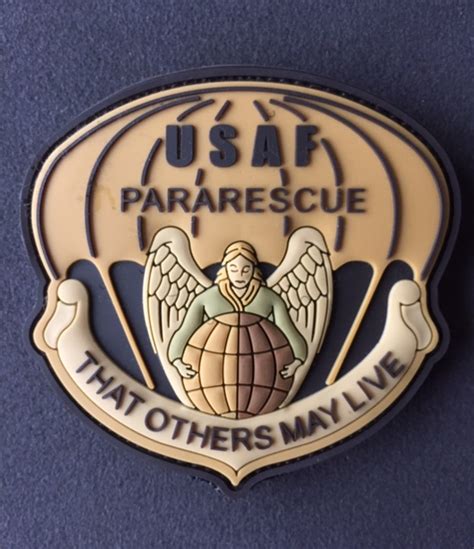The Usaf Rescue Collection Usaf Pararescue Pvc Patch Subdued