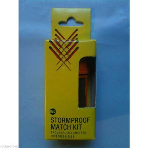 Uco Stormproof Match Kit Orange Matchbox W25 Waterproof Long Burn