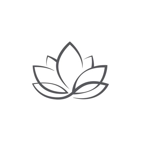 Linear Lotus Logo Templates Vector Floral Linear Lotus Logo Design
