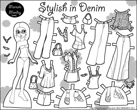 3 Black And White Fashion Paper Dolls Today • Paper Thin Personas