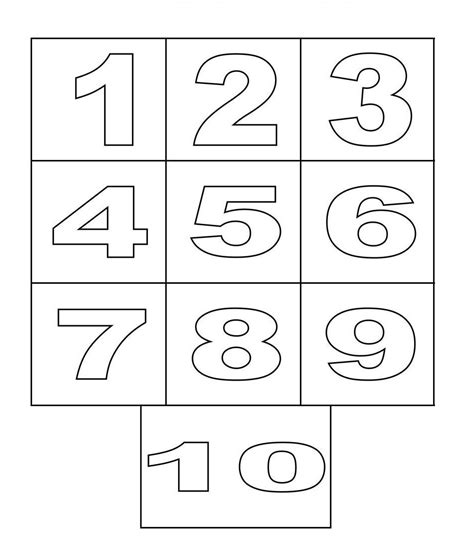 Free Number Coloring Pages For Preschoolers