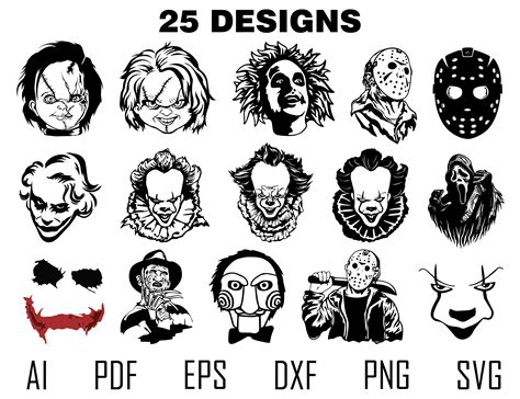 Horror Villains Svg