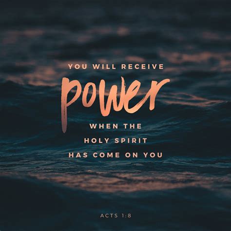 Daily Bible Verse On Twitter But You Will Receive Power When The Holy