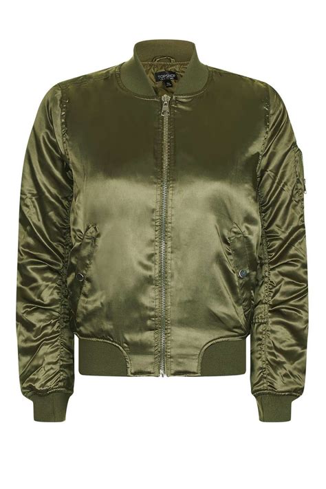 Shiny Ma1 Bomber Jacket Bomber Jacket Outfit Green Khaki Jacket