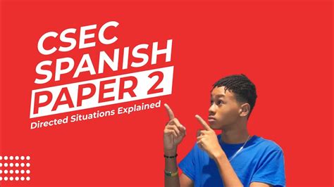 Csec Spanish Paper 2 Directed Situation 5 Past Paper Questions Csec
