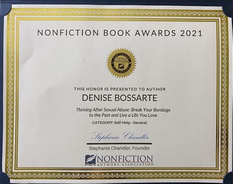 Certificate For Nonfiction Book Awards 2021 Here Thriving After