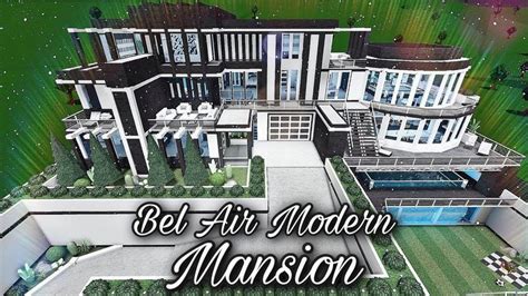 Bloxburg Bel Air Modern Mansion Tour No Large Plot Youtube Two