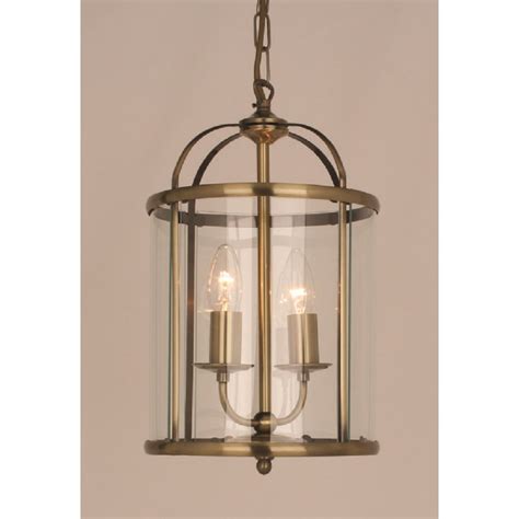 Find the perfect ceiling lighting for your hallway, landing or corridor. Small Traditional Hall Lantern in Antique Brass with 2 ...
