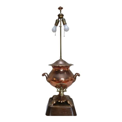French Antique Samovar Copper Lamp Chairish