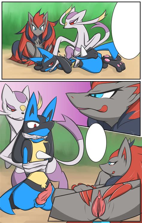 Lucario Zoroark And Mienshao Pokemon Drawn By Aoinu Danbooru