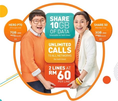 Their passions drive our unlimited ideas. U Mobile Hero Plus Postpaid Plan: 2 lines at RM60 each ...
