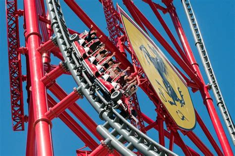 Red Force Europes Fastest And Tallest Rollercoaster At Portaventura Ferrariland Roller