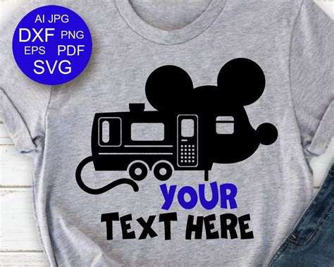 5th Wheel Trailer Clipart Camping decor Mickey Mouse Ears Vector files