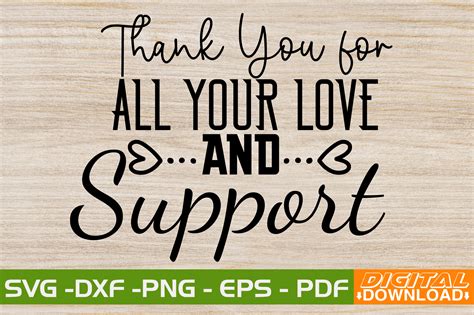 Thank You For All Your Love And Support Graphic By Svgwow Creative Fabrica