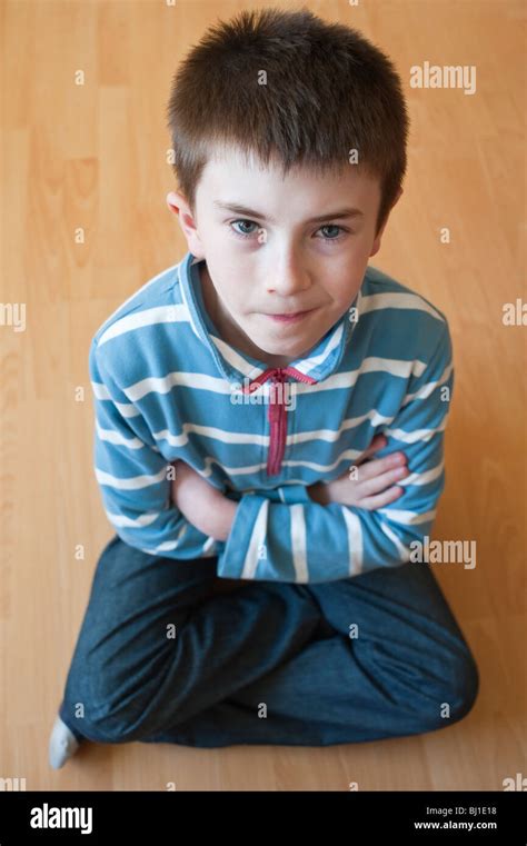 A Model Released Picture Of A 10 Year Old Boy In The Uk Stock Photo