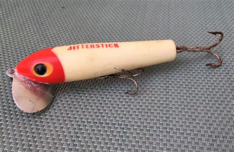 Vintage Fred Arbogast Jitterbug Fishing Lure Treble Hook Bait Akron