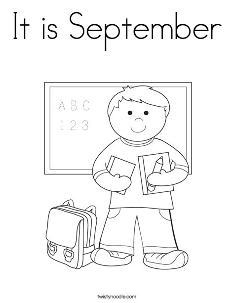 Our september 11th coloring pages in this category are 100% free to print, and we'll never charge you for using, downloading, sending, or sharing them. It is September Coloring Page - Twisty Noodle