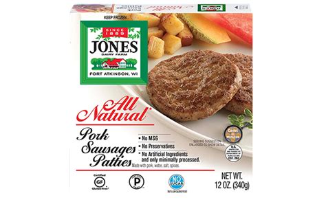 All Natural Pork Sausage Patties Breakfast Sausage Jones Dairy