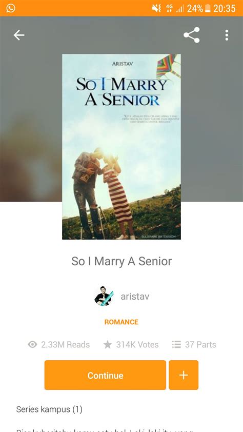 Rekomendasi Cerita Romance & Chicklit Wattpad - So I Marry A Senior ...