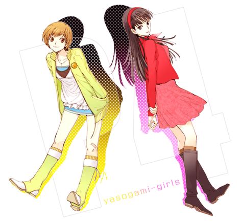 Satonaka Chie And Amagi Yukiko Persona And More Drawn By Tak