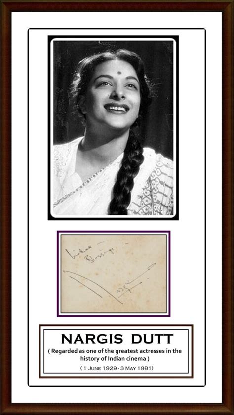 Hand Signed Autograph Of Legendary Bolywood Actress Nargis Dutt Bidcurios