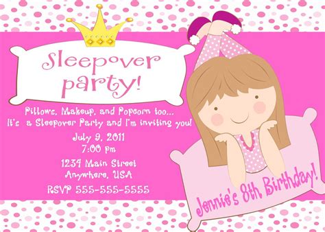 Customize a free printable slumber party invitation flashlight slumber party invitation by from slumber party invitations templates free , image source: Printable Birthday Invitations for Girls FREE Template ...