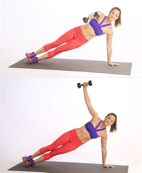 side plank with weight best dumbbell moves popsugar fitness uk photo 42