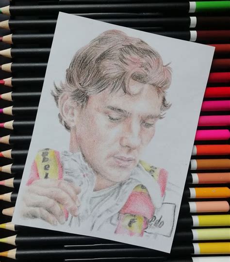 Drawing Of Ayrton Senna Etsy Drawings F1 Art Sale Artwork