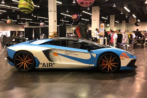 lamborghini aventador boasting nike air inspired body wrap and forgiato wheels — gallery