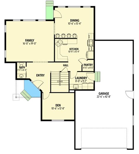 Bed Traditional House Plan With Home Office And An Optionally Finished Lower Level Ut