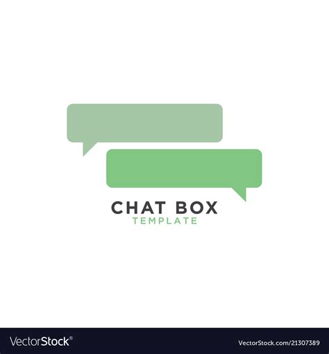 Chat Box Graphic Template Royalty Free Vector Image