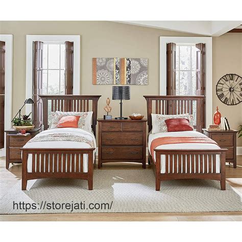 Kali ini kita akan berbagi desain kamar tidur yang bertemakan mickey mouse. Set Tempat Kamar Tidur Anak Kembar Perempuan - Store Jati