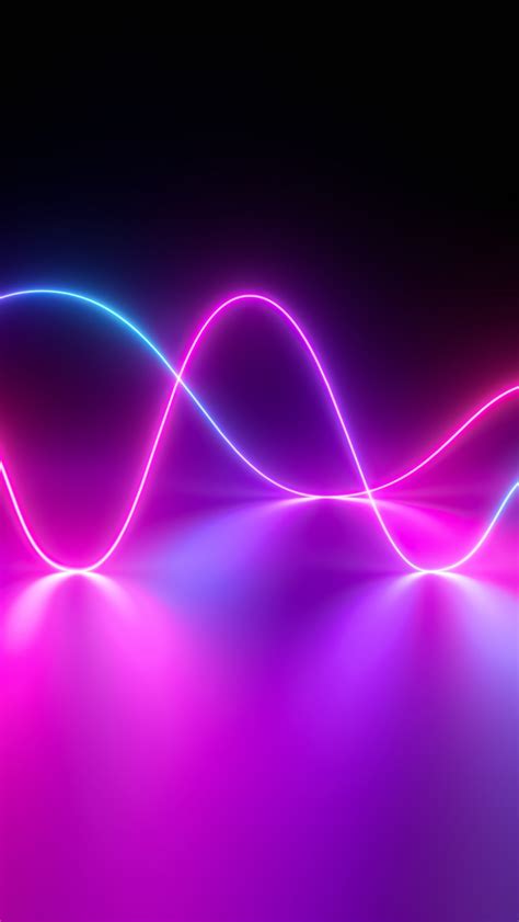 Neon Light 4k Wallpaper Waves Huawei Mediapad Stock