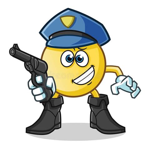 Police Emoji Emoticon Stock Vector Illustration Of Guard