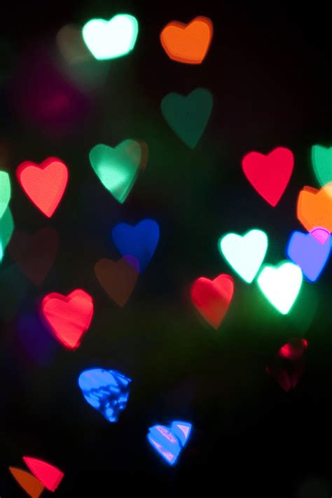 Free Image Of Colorful Heart Shaped Party Lights Freebiephotography