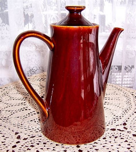 Brown Ceramic Coffee Pot Made In Usa 1950s By Sierrastreasure