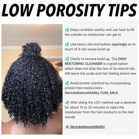 Dericka Natural Ability Llc On Instagram Low Porosity Hair Tips Did You Know Derickana